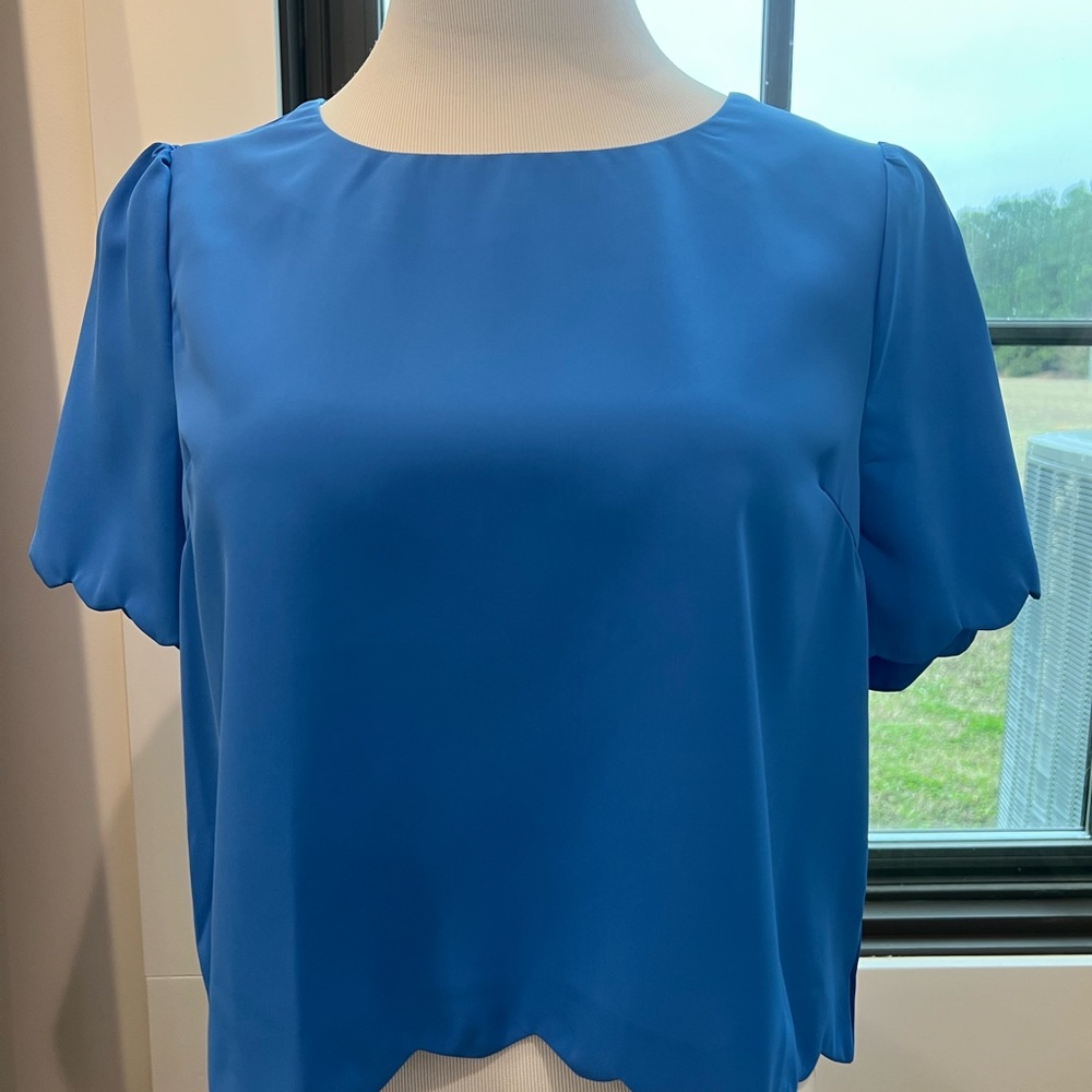 Chic Sapphire Blue Women's Blouse